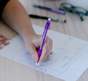 sketching outline of content plan writing a blog